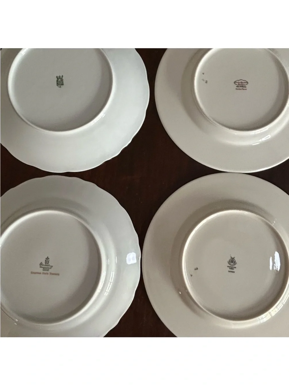 4 Vintage China Dinner Plates